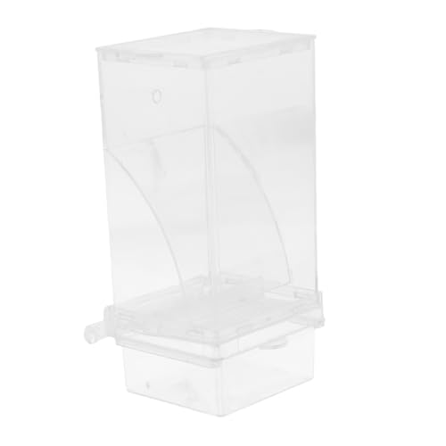 JUMPLAWN Vogelfütterer Automatischer Vogelfutterspender Hängenden Vogelhäuschen Wasserspender Für Sittiche Papageien -lebensmittelspender Auslaufsicherer Futterspender Transparent Abs von JUMPLAWN