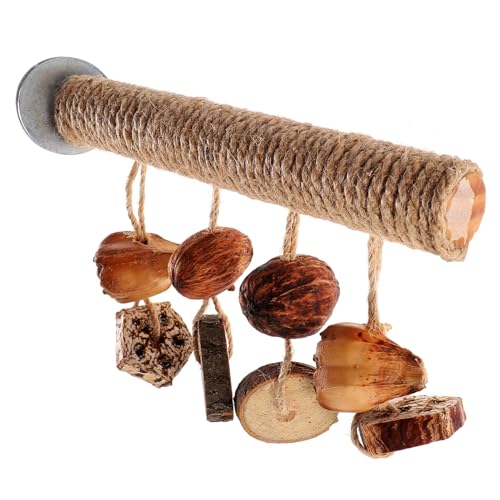 JUMPLAWN Vogelkäfig Sitzstange aus Holz Bissfeste Papagei Perch mit Kauspielzeug für Vögel für Sittiche und Andere Haustiere Langlebig und Sicher JUMPLAWN Vogelkäfig Sitzstange aus Holz Bissfeste Papagei Perch mit Kauspielzeug für Vögel für Sittiche und Andere Haustiere Langlebig und Sicher von JUMPLAWN