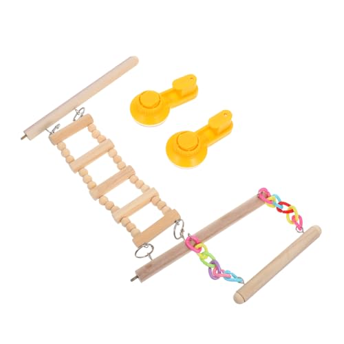 JUMPLAWN Saug-Stand Für Vögel Mit Saugnapf Fenster-Spielzeug Für Papageien Und Sittiche Platzsparende Kletterleiter Für Autos Robustes Und Sicheres Vogelspielzeug Zum Training Und Spielen von JUMPLAWN