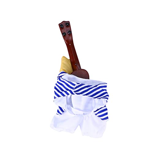 JUMPLAWN Funny Puppy Kostüm Für Haustiere Cosplay Outfit Mit Gitarre Für Partys Lustige Hundekleidung Für Weihnachten Und Besondere Anlässe Bequem Und Einfach Anzuziehen Für Süße von JUMPLAWN