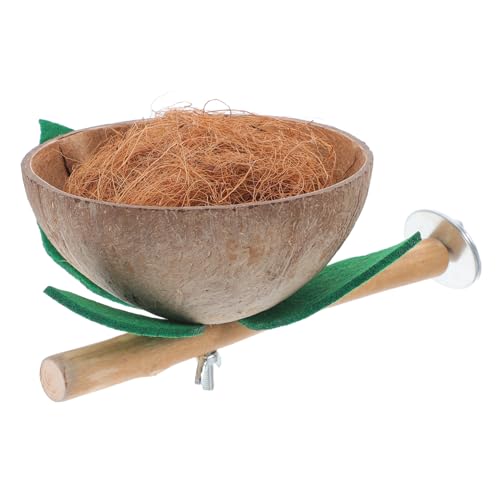 Vogelhaus Aus Kokosnussschale Für Papageien Mit Sitzstange Aus Holz, Vogelspielzeug Für Kleine Vögel, Dekorative Hütte Für Finken, Wellensittiche, Kanarienvögel, Kleine Vögel Vogelhaus Aus Kokosnussschale Für Papageien Mit Sitzstange Aus Holz, Vogelspielzeug Für Kleine Vögel, Dekorative Hütte Für Finken, Wellensittiche, Kanarienvögel, Kleine Vögel von JUMPLAWN