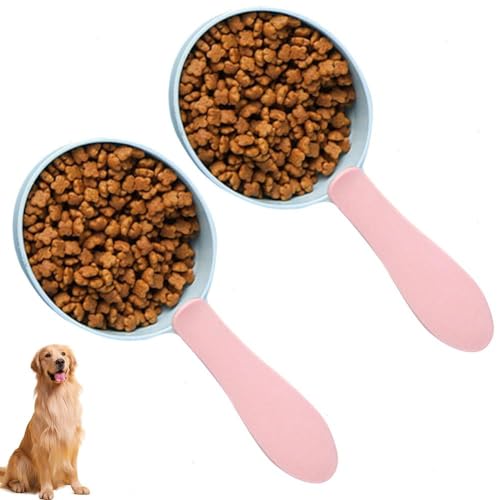 JUNCHUANG 2 Stück Futterschaufeln für Haustiere, multifunktionale Portionskontrollschaufel für Hundefutter Verschlussclip-Griff, langlebige Plastikschaufeln für Futter, Hundefutter/Katzenfutter von JUNCHUANG