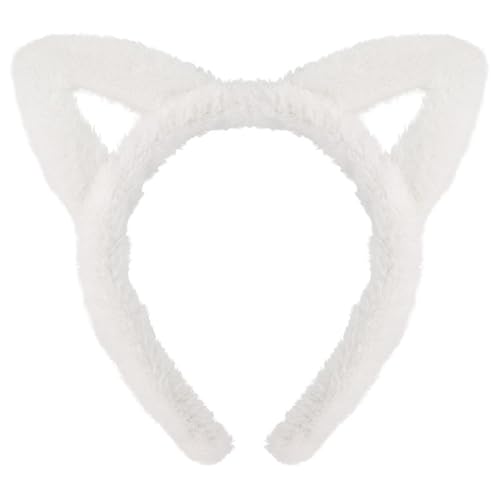 Katzen Cosplay Kostüm Set Plüsch Heckkatzen Ohren Stirnbandkatzen Gesicht Aufkleber Bögen Krawatte Für Geburtstag Halloween Kostüm Kleid von JUNNASALIKER