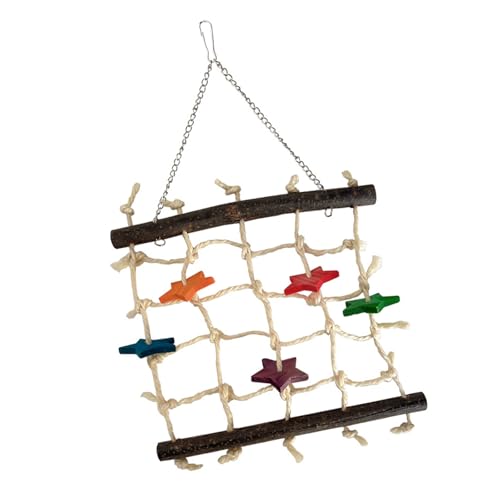 JUNNASALIKER Papageien Klettern Netzspielzeug Farbenfrohe Kauspielzeug Shachets Vogelhängekäfig Für Sichere Bewegung Und Spaß von JUNNASALIKER