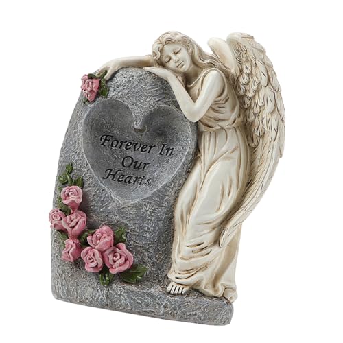 Solar Beleuchtete Friedhofs Vase Wetterfeste Engelskulptur Ornament Für Außengrabgarten Gedenkmäler Dekorationen von JUNNASALIKER