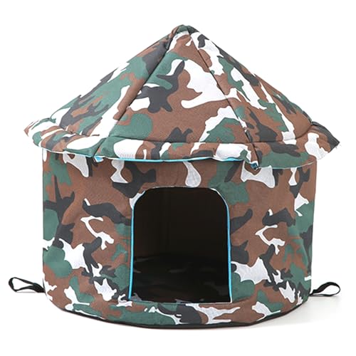 Katzengehege Outdoor, Katzenbox Wetterfestes Haustierzubehör, Katzenkäfig Outdoor, Tragbares und Faltbares Katzenzelt für Draußen Oder Drinnen (Color : C, Size : L) von JUNYOHOA