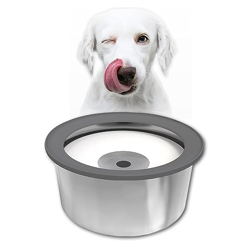 Anti Schlabber Wassernapf 2L, Anti-Schwapp Auslaufsicher Anti Schlabber Wassernapf, für Haustiere Hunde Katzen Geeignet für Haus, Auto von JUNZAI