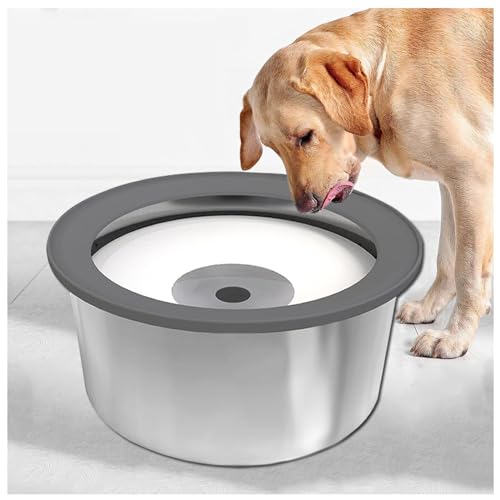 Anti Schlabber Wassernapf 2L, Anti-Schwapp Auslaufsicher Hunde Wassernapf, für Haustiere Hunde Katzen Geeignet für Haus, Auto von JUNZAI