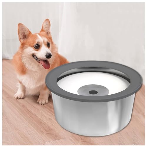 Anti Schlabber Wassernapf 2L, Anti-Schwapp Auslaufsicher Hunde Wassernapf Anti Schlabber, für Haustiere Hunde Katzen Geeignet für Haus, Auto von JUNZAI