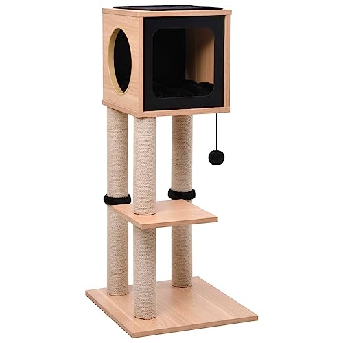 Katzen-Kratzbaum, JUNZAI Katzenzubehöhr, Kratzbaum Für Katzen, Katze Baum, Katzenkratzbaum, Katzenmöbel, Katzenturm, mit Sisal-Kratzmatte 90 cm Katzen-Kratzbaum, JUNZAI Katzenzubehöhr, Kratzbaum Für Katzen, Katze Baum, Katzenkratzbaum, Katzenmöbel, Katzenturm, mit Sisal-Kratzmatte 90 cm von JUNZAI