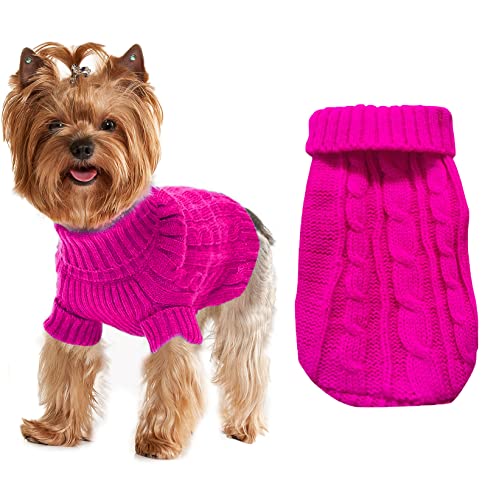 Hundepullover für kleine Hunde, Mädchen, Jungen, Größe XS, Yorkie-Pullover, XXS, Welpen, Hundepullover, Winter, warm, Rollkragen, Strickwaren, Pullover für Chihuahua, Herbst, Winter, kaltes Wetter, Hundepullover für kleine Hunde, Mädchen, Jungen, Größe XS, Yorkie-Pullover, XXS, Welpen, Hundepullover, Winter, warm, Rollkragen, Strickwaren, Pullover für Chihuahua, Herbst, Winter, kaltes Wetter, von JUOMIIEL