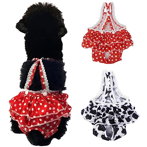 Waschbare Windeln für Frauen mit Strumpfhalter, bequem, wiederverwendbare Hundewindeln, wiederverwendbar, für Welpen, Sanitärhöschen, Hundeunterwäsche, Windeln für kleine Mädchen, Hunde in von JUOMIIEL
