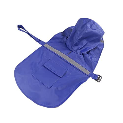 Dog Raincoat Waterproof Dog Coat Jacket Dog Raincoats Waterproof Small with Hood Large Breed Pet Clothes Reflective Cursor Snow Protection Durable Comfortable (L,Blue) von JUSHZ