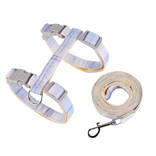 JUSHZ Hundeleine Brustgeschirre Große Hunde Kleine Hunde Leicht Mittelgroße Hunde Leine Hund Verstellbar Hundegeschirr Kordelzug Schnalle Verhindern Sie DASS Die Katze Freikommt (L,Blue) von JUSHZ