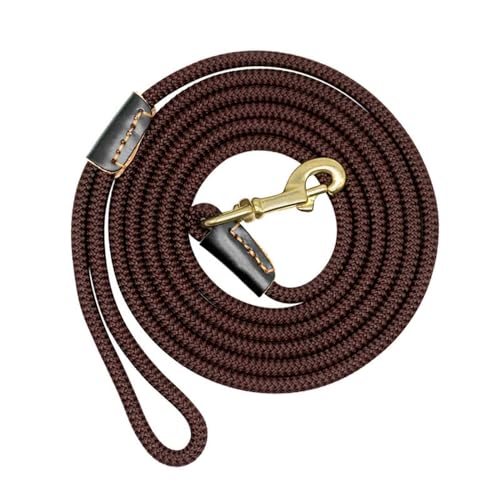 Hundeleine Große Hunde Kleine Hunde Leicht Mittelgroße Hunde Leine Hund Kordelzug Tragfähigkeit Verschleißfest Nylon (10m,Brown) von JUSHZ