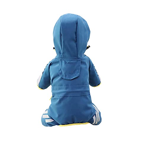 Regenmantel Hund Wasserdicht Regenjacke Hunderegenmantel Hunderegenjacke Hunderegenmantel Regenmantel Klein Katzen-Poncho Verdeckte Traktionsöffnung Reflektierendes (S,Blue) von JUSHZ