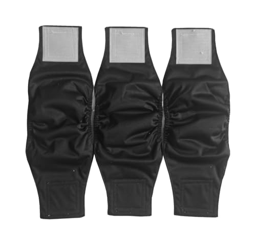 JUTESK Waschbare Windeln für männliche Hunde, strapazierfähig, Schwarz, XS, 3 Stück JUTESK Waschbare Windeln für männliche Hunde, strapazierfähig, Schwarz, XS, 3 Stück von JUTESK