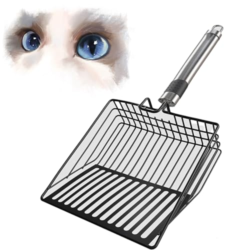 JUXINE Katzenstreuschaufel mit Halter, Metall Katzenstreuschaufel (Black Mental (Multifunktional) von JUXINE