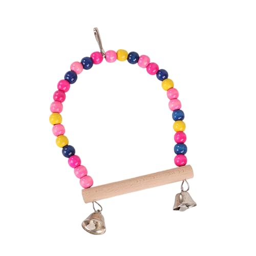 JUYAXIN Pet Bird Barch Swing Beads Teeth Grinding Chew Toy for Teeth Grinding Fun Play for Wellensittich Papagei Accessories von JUYAXIN