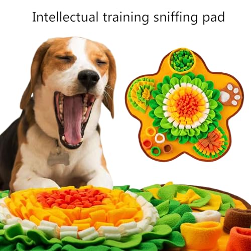 JUYAXIN Schnüffelunterlage für Hunde, fördert Essgewohnheiten und riechende Anreicherung, Blumendesign, langsames Füttern, Haustiergeruch, Trainingsmatten JUYAXIN Schnüffelunterlage für Hunde, fördert Essgewohnheiten und riechende Anreicherung, Blumendesign, langsames Füttern, Haustiergeruch, Trainingsmatten von JUYAXIN