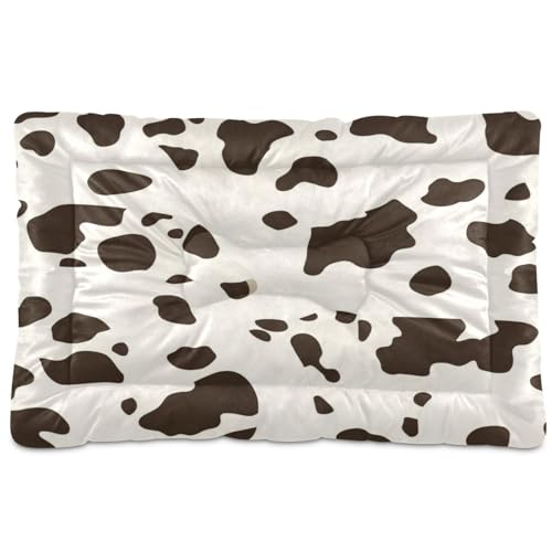 JUZIHAI Hundebettmatte mit Kuh-Leopardenmuster, Haustier-Matten, Katzenbetten mit rutschfester Unterseite, waschbar, weich, flauschig, Hundehütte, Bodenmatte für kleine, mittelgroße und große Hunde JUZIHAI Hundebettmatte mit Kuh-Leopardenmuster, Haustier-Matten, Katzenbetten mit rutschfester Unterseite, waschbar, weich, flauschig, Hundehütte, Bodenmatte für kleine, mittelgroße und große Hunde von JUZIHAI