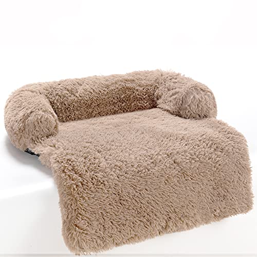 JUZIPS Hundebett Flauschig Waschbar Hundedecke, Hundekissen Mittelgroße Hund, Hundematte Grosse Hunde Sofa, Katzenbett Couch Für Sofaschutz Kleine Katzen Katzenkorb (L, Beige) von JUZIPS