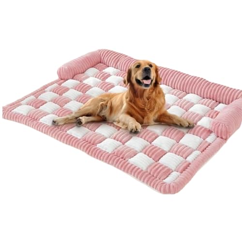 Hundebett-Bezug, Haustier-Couchbezug für Sofa, Bettmatte, Möbelschutz für Hunde und Katzen, Plüsch, waschbar, rutschfeste Unterseite, gemütliches quadratisches Karo, passend für große und mittelgroße Hundebett-Bezug, Haustier-Couchbezug für Sofa, Bettmatte, Möbelschutz für Hunde und Katzen, Plüsch, waschbar, rutschfeste Unterseite, gemütliches quadratisches Karo, passend für große und mittelgroße von JVDOIT