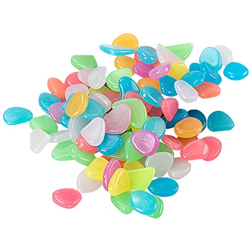JVHLOV 300 Stücke Leuchtende Kieselsteine, Bunt Leuchtsteine, Dekorative Steine, Floureszierende Pebble Steine, Bunt Leuchtsteine Kieselsteine, für Gehwege Rasen Hof Gehweg Aquarium Wege JVHLOV 300 Stücke Leuchtende Kieselsteine, Bunt Leuchtsteine, Dekorative Steine, Floureszierende Pebble Steine, Bunt Leuchtsteine Kieselsteine, für Gehwege Rasen Hof Gehweg Aquarium Wege von JVHLOV