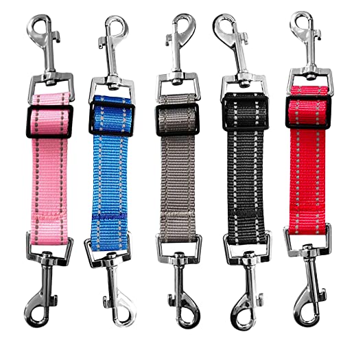 JVHLOV 5 Stück Hundehalsband Clips, Verstellbarer Sicherheits-Hundehalsband-Clip, für Hundegeschirr zu Halsband Sicherheits Clip von JVHLOV
