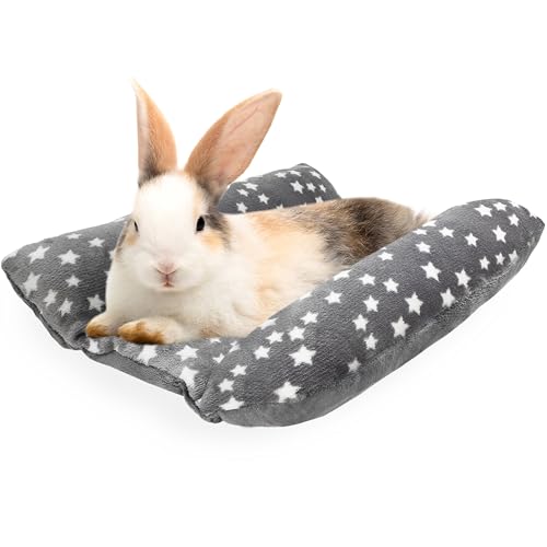 JVVGPET Kaninchenbett, weich, warm, für den Winter, für Kleintiere, Kaninchen, Meerschweinchen, Chinchilla, Hamster, Igel, Kätzchen, waschbar, niedlicher Haustierkäfig, Ruhematte, Hauszubehör, von JVVGPET