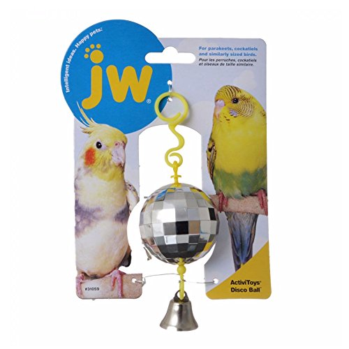 JW Pet Activitoy Disco Ball Bird Toy | Tiny Mirror Effect Squares - 3 Pack von JW