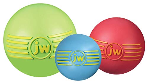 JW JW43031 Isqueak Ball, Quietschen Dicker Gummiball für Hunde, M von JW