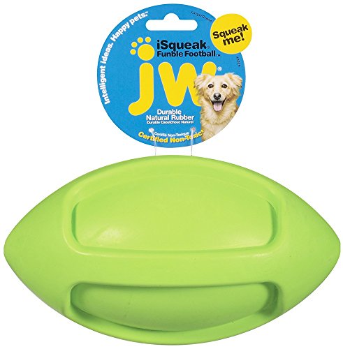JW Pet ISqueak Funble Football Durable Rubber Interactive Toy Large - 2 Pack von JW