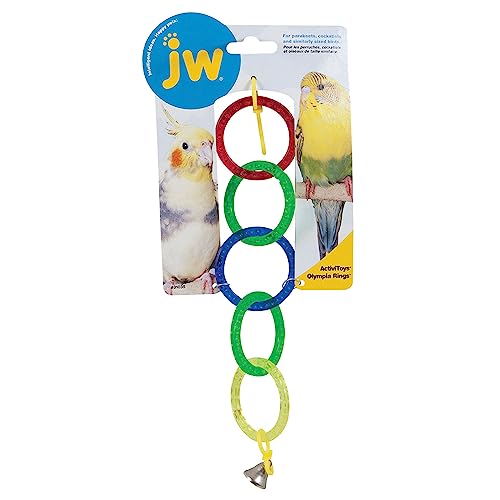 JW Pet Company Activitoy Olympia Ringe Kleines Vogelspielzeug, Farben variieren von JW