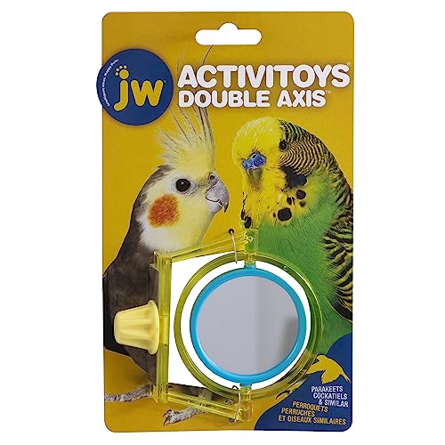 JW Activitoy Doppelachsen-Vogelspielzeug für Vögel, Sittiche, Nymphensittiche, Wellensittiche, Sitzstangen von JW