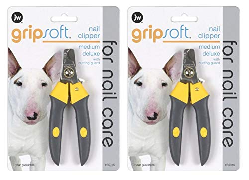 (2 Pack) PetMate JW Gripsoft Deluxe Nail Clip Cutting Guard Non Slip Clipper Med von JW