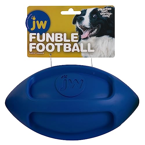 JW JW40029 Isqueak Funble Football, Rugbyballon, der Dickes Gummi für Hunde spritzt, L von JW