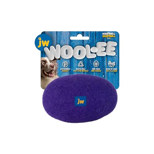 JW Wool-EE Fußball-Hundespielzeug, handgefertigt, Wolle, komplett natürlich, zum Apportieren JW Wool-EE Fußball-Hundespielzeug, handgefertigt, Wolle, komplett natürlich, zum Apportieren von JW