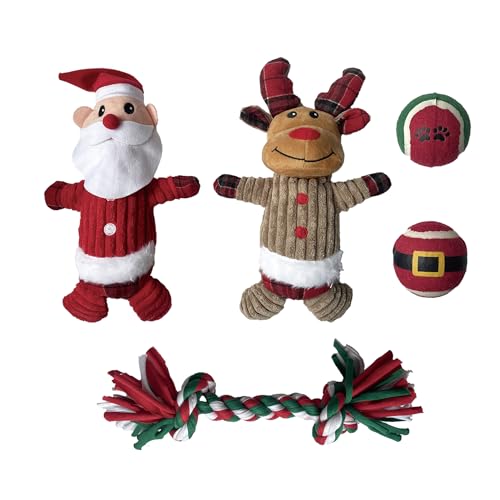 JWPET Interaktives Hundespielzeug für Hunde, Weihnachten, Plüsch, 5-teiliges Set JWPET Interaktives Hundespielzeug für Hunde, Weihnachten, Plüsch, 5-teiliges Set von JWPET