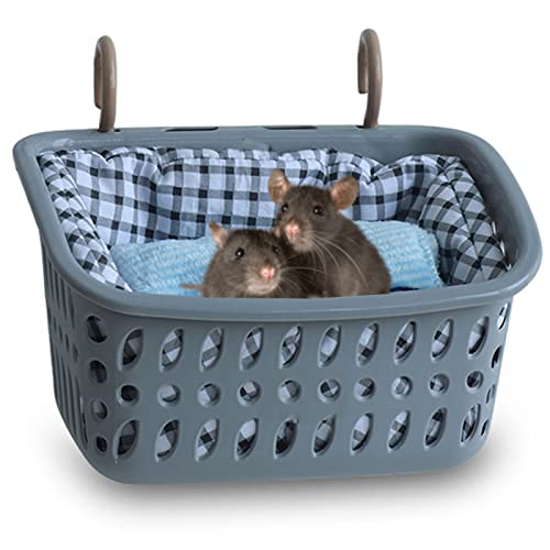 JWShang Ratten-Hängematte für Käfig, kaufest, Ratten-Hängekorb Bett mit stabilen Haken, Haustier-Rattenkäfig-Zubehör für Mäuse, zum Kuscheln und Schlafen, sichere und gemütliche von JWShang