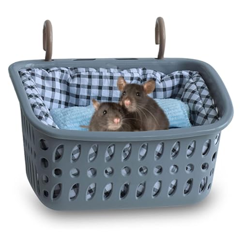 JWShang Rattenhängematte für Käfig kaufest, Ratten-warmes Bett, Kleintier-Hängematte, Rattenkäfigzubehör für Kleintiere, Ratten, Maus, Meerschweinchen, Chinchilla, Zuckergleiter, Frettchen (groß) von JWShang