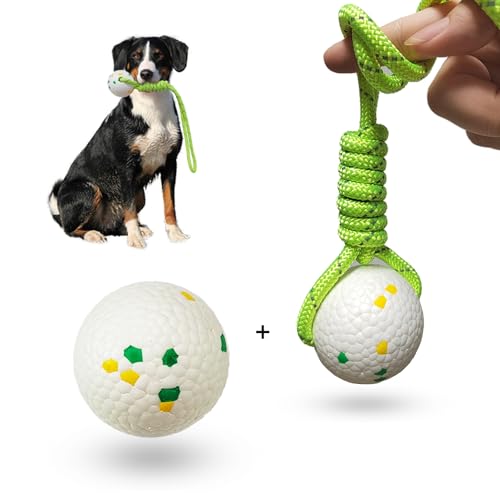 [2 Stück] Robuster Hundeball – Unzerstörbares Hundespielzeug für Starke Kauer, Wasserspielzeug für Hunde, Tennisball-Ersatz für Große, Mittelgroße & Kleine Hunde – Welpenspielzeug Outdoor & Indoor von JWTEEE