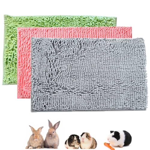 JWYINGIN 3 Packungen Meerschweinchen-Käfigeinlagen, Meerschweinchen-Bett, wiederverwendbar, für kleine Tiere, Meerschweinchen, Fleece, Igel, Hase und andere kleine Tiere von JWYINGIN