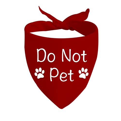 JXGZSO 1 Stück Do Not Pet Bandana Reaktiv Hundehalstuch Training Welpe Angst Hund (nicht Haustier D) von JXGZSO