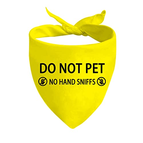JXGZSO 1 Stück Do Not Pet No Hand Sniffs Hundehalstuch, nervöse, ängstliche Hundehalstücher (keine Handschnüffel) von JXGZSO