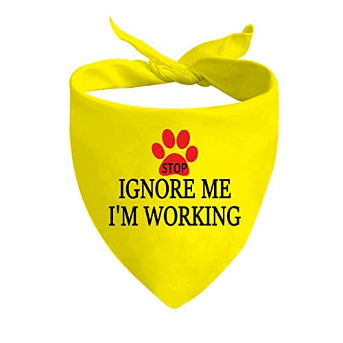 JXGZSO 1 Stück Dot Not Pet Working Dog/Do Not Distract/Ignore Me Working Dog Bandana (Ignore Me Work D) von JXGZSO