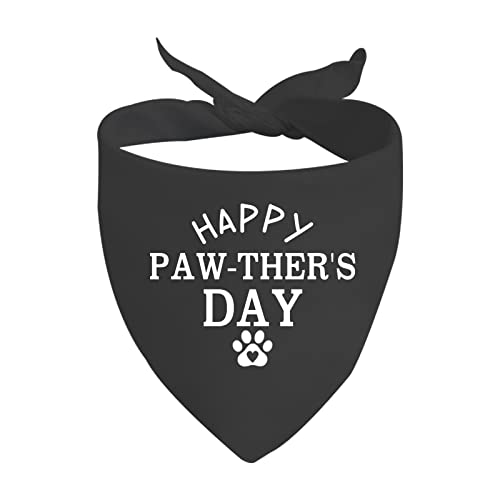 JXGZSO 1 Stück Happy Pawther's Day Hundehalstuch, Vatertag, Hundehalstuch, Geschenk (Pawthers Day D) von JXGZSO