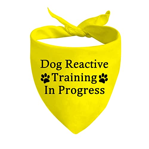 JXGZSO 1 Stück Hundehalstuch, reaktives Training im Fortschritt/Hund, reaktives Hundehalstuch, Geschenk (Zug in Progress D) von JXGZSO