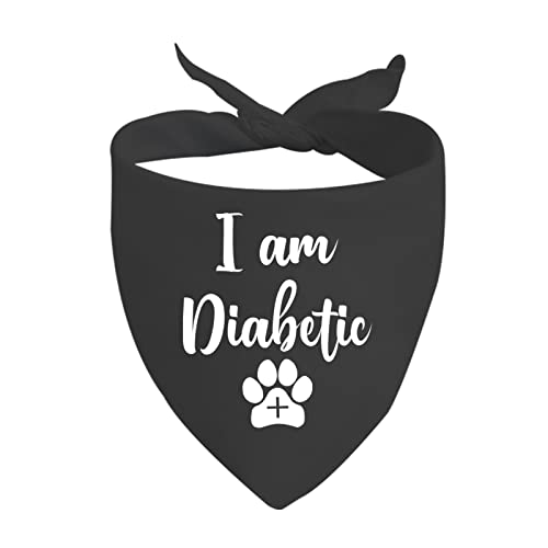 JXGZSO 1 Stück I am Diabetic Dog Bandana Diabetiker Hundeschal (I am Diabetic D) von JXGZSO