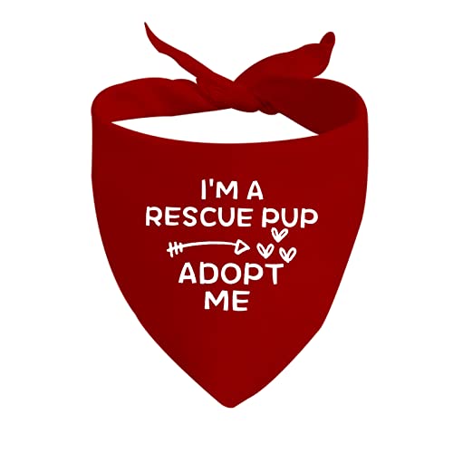 JXGZSO 1 Stück I'm A Foster/Shelter/Rescue Pup Adopt Me Hundehalstuch, Adopt Me Rescue Dog Bandana (Rettungswelpe) von JXGZSO
